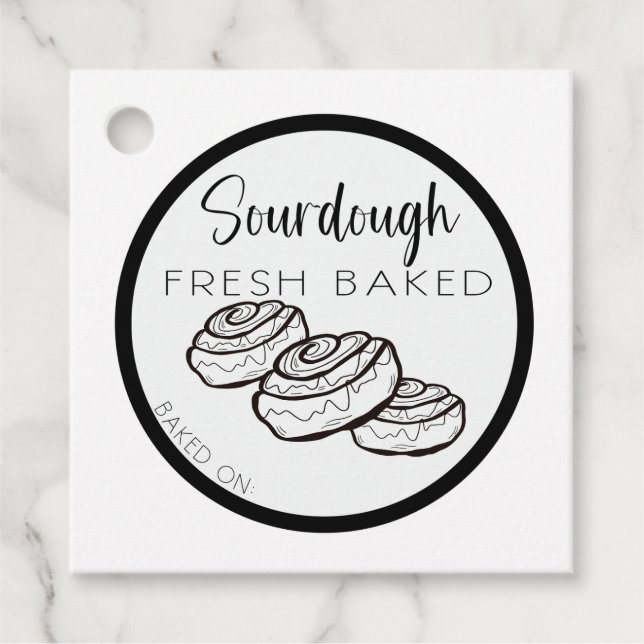 SOURDOUGH Cinnamon Roll-Tags, Zimtgebläse Geschenkanhänger (Vorderseite)