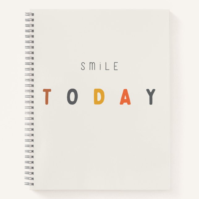 souriez aujourd'hui. Carnets et journaux (Devant)