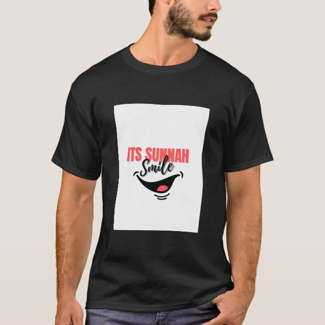 Souriez 😊 C’est la Sunna 🌙 | T-shirt 👕 islamiqu (Devant)