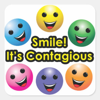Souriez ! C'est Contagieux - autocollant