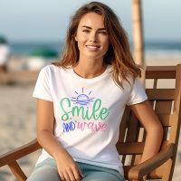 Souriez et vivez des vidéos positives T-shirt fémi