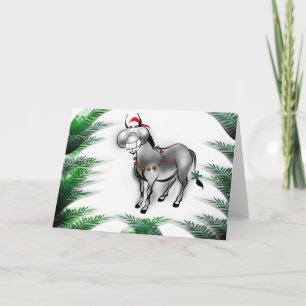 Souriez Sa Carte de voeux Drôle Noël Donkey