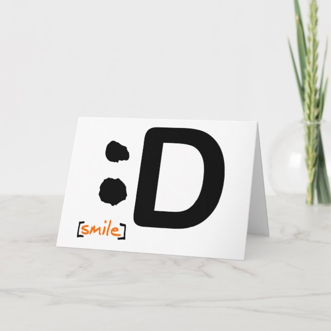 Sourire… Carte impressionnante (Devant)