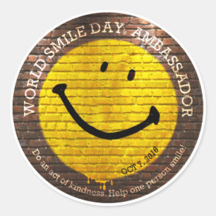 Sourire Day® du monde 2016 autocollants