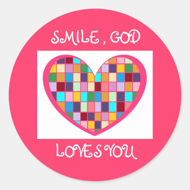 SOURIRE, DIEU VOUS AIME Sticker (Devant)