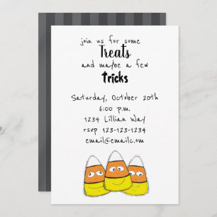 Sourire Halloween Corn Candy Invitation