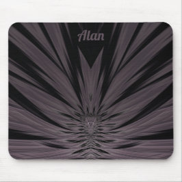 Souris ALAN ~ Motif Fractal Noir et Gris ~ Tapis de Souri