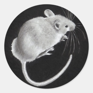 SOURIS : ART DE CRAYON : AUTOCOLLANTS