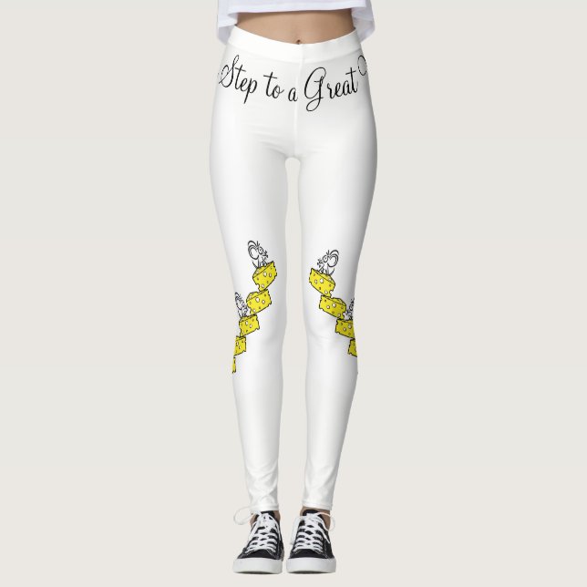 Souris au fromage Grande entraînement Leggings bla (Devant)