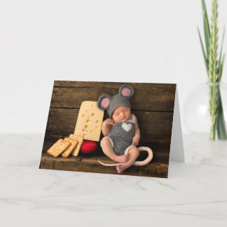 Souris bébé au fromage - Cartes bébé