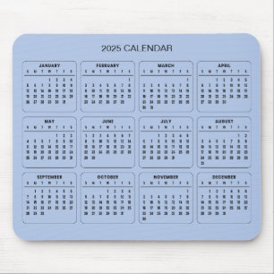 Souris Calendrier 2025 simple mais élégant   Tapis de sou