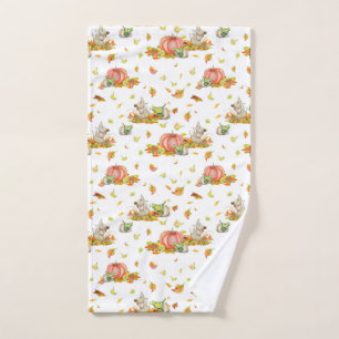 Souris, citrouilles et motif de couleur pâle