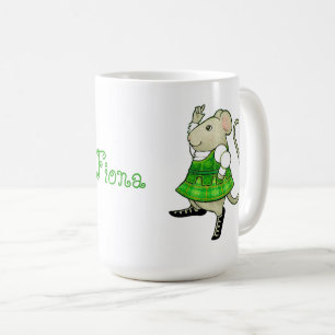 SOURIS DE JIG IRLANDAIS Grande Tasse Blanche + Tex