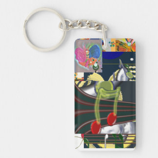 Souris de musique Porte - clé acrylique