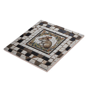 Souris de style mosaïque romaine Carreaux de céram