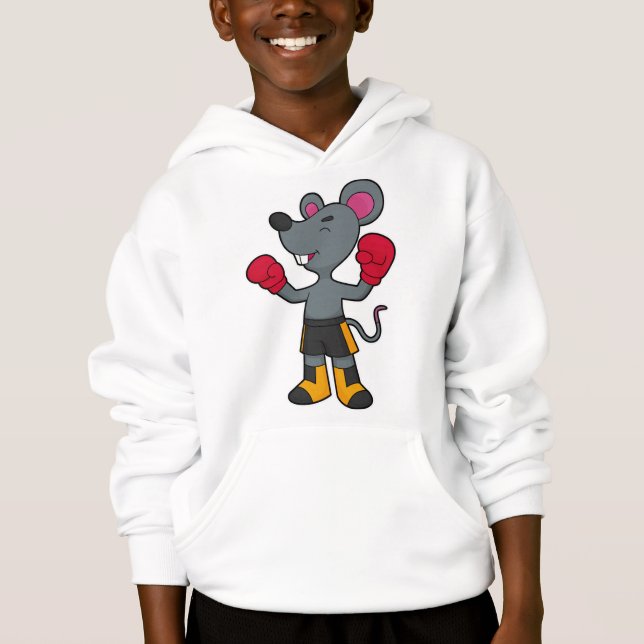 Souris en boîte avec gants de boxe (Devant)