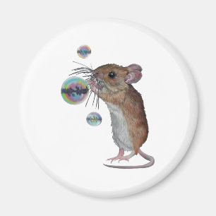 Souris et bulles aimant frigo