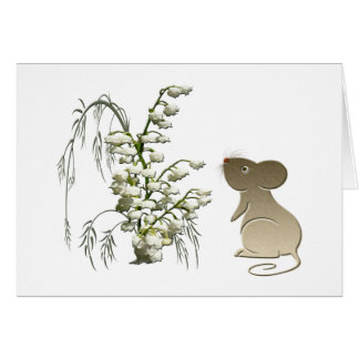Souris et muguet mignons