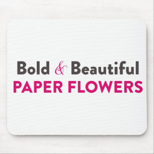 Souris Fleurs de papier audacieuses et belles - tapis de
