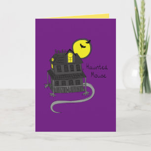 Souris Hantée - Drôle carte de voeux Halloween