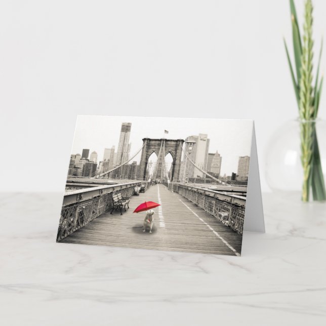 Souris Marty sur la carte de voeux de Brooklyn Bri (Devant)