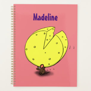 Souris mignonne avec dessin animé au fromage