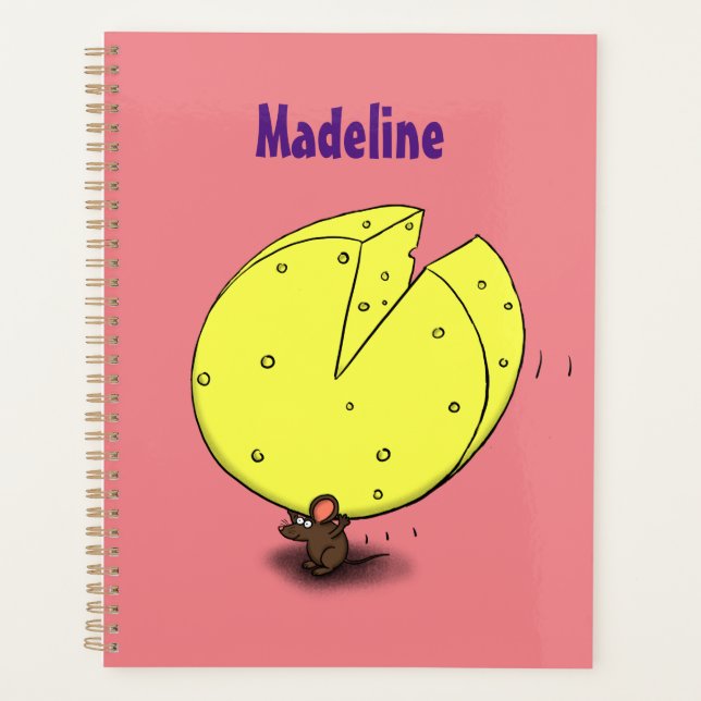 Souris mignonne avec dessin animé au fromage (Devant)
