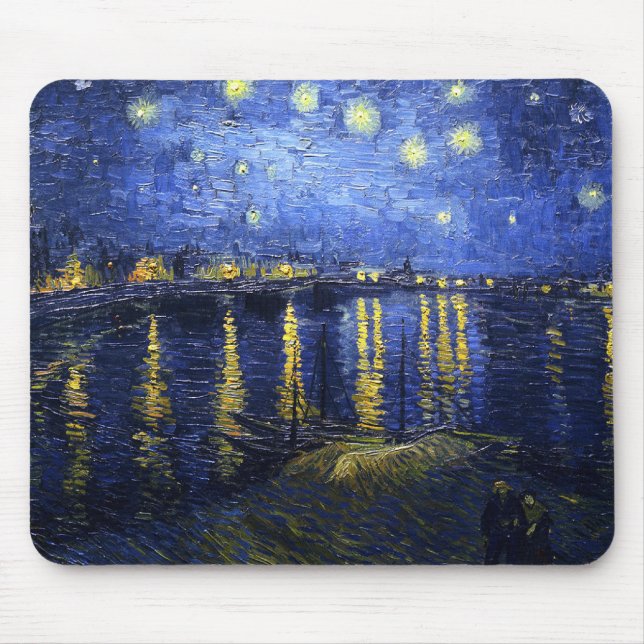 Souris Nuit étoilée de Van Gogh au-dessus du tapis de (Devant)