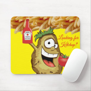 Souris Pomme de terre Fries Français Ketchup? Tapis de so