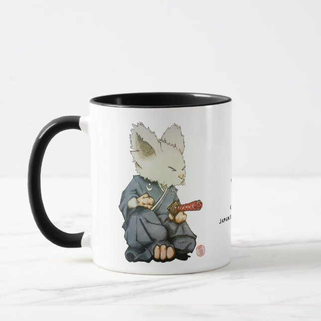 Souris samouraï dans la tasse de Tatehiza (Gauche)