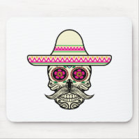 Simple Dia de Muertos Crâne avec Casquette | Tapis