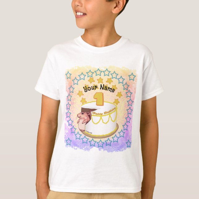 Souris T-shirts d'anniversaire d'un an (Devant)