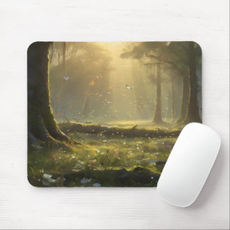 Souris Tapis de bureau Prairie Papillon de Rêve | Fantast