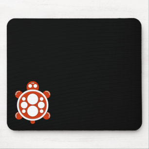 Souris Tapis de souris, tortue ronde, blanc, rouge, noir