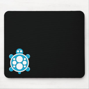 Souris Tapis de souris, tortue ronde, noir blanc de bleu