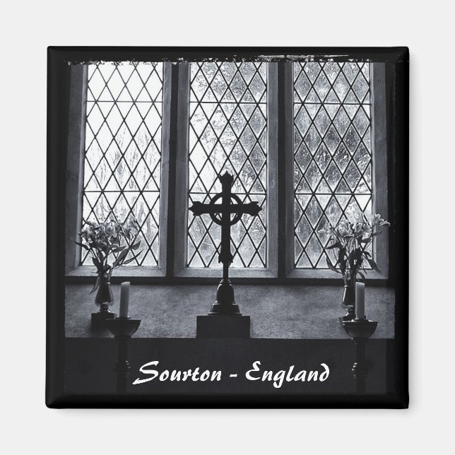 Sourton Village Church, England (Kühlschrankmagnet Magnet (Vorne)