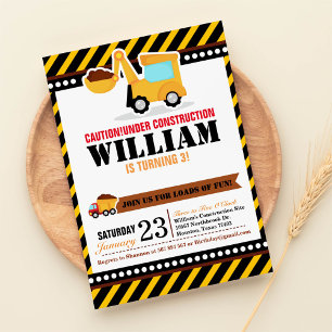 SOUS CONSTRUCTION Anniversaire Fête Invitation