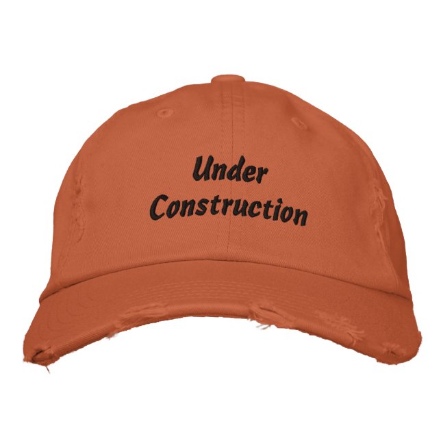 Sous Construction Brodée Casquette amusant (Devant)