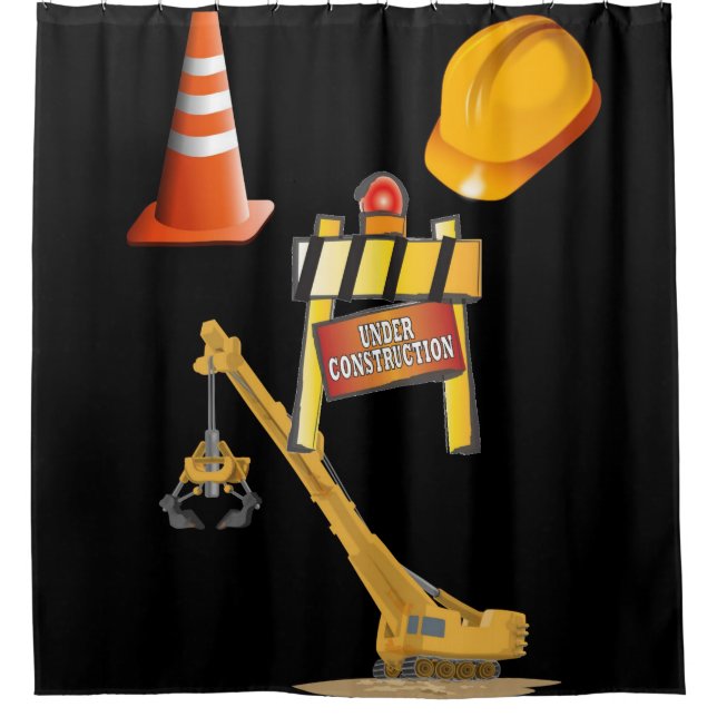 Sous construction homme grotte douche rideau (Devant)