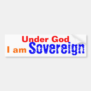 Sous Dieu Souverain bumper sticker