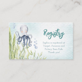 Sous la carte de Baby shower du Registre des Cadea