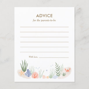 Sous la carte de conseil sur le Baby shower marin