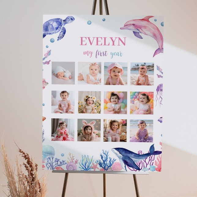 Sous la mer Anniversaire 12 Photo Poster de la pie (Créateur téléchargé)