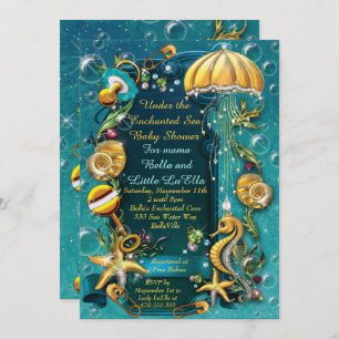 Sous la mer Baby Shower Invitations