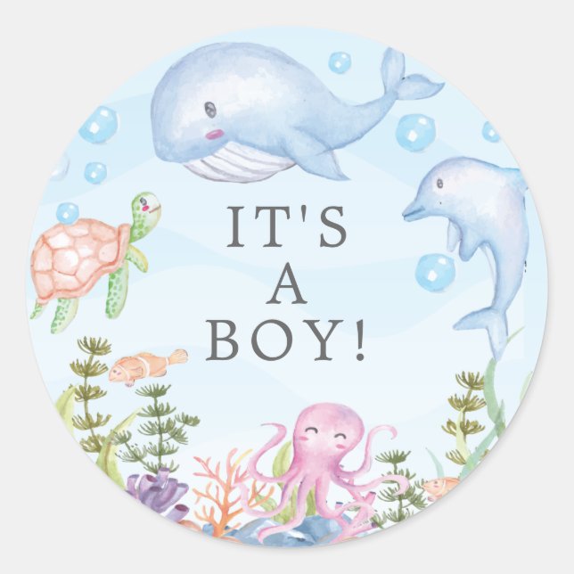 Sous la mer C'est un Sticker de Favor Garçon (Devant)