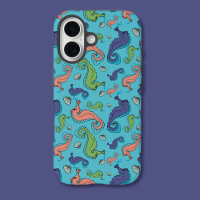 Sous la mer - Cheval de mer et Motif de coque