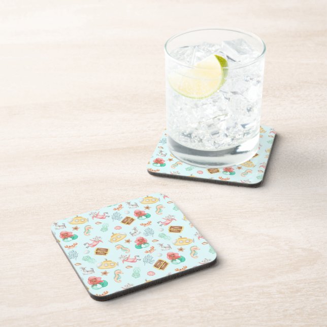 Sous la mer dessous de verre en plastique dur (Côté Droit)