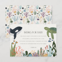 Sous la mer Livres pour bébé Invitation Insertion