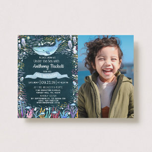 Sous la mer Photo Quel âge Anniversaire Invitation