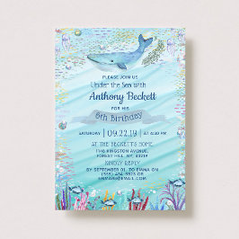 Sous la mer Tout âge Anniversaire Invitations